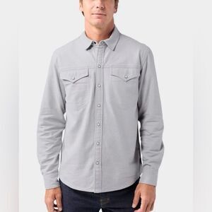 Stio Slipstone Midweight Flannel Shirt Grey Medium NWT